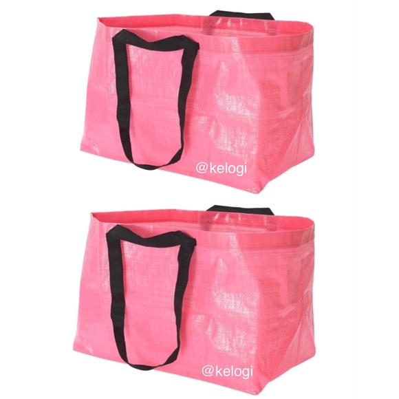 IKEA Other - 💖NEW SET💖2 IKEA Pink LE Frakta Slukis Tote Bags